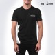 تيشيرت رجالي تصميم كلاسيك مع طباعة من الجنب - أسود